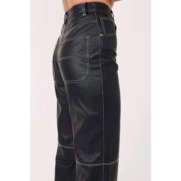 Free People The It Factor Vegan Leather Pants - Picture 3 of 8